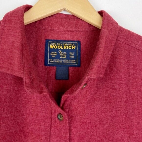 Woolrich Vintage Red Flannel Button-Up Blouse - Picture 12 of 13